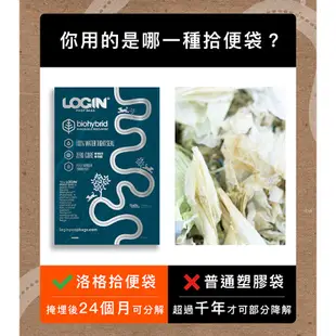 《澳洲LOGIN》洛格 環保可降解拾便袋單捲 共17張 減少碳足跡【培菓寵物】