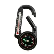 Compasses Carabiner Keychain Clip, Mini Guiding Thermometers Keyring Keychains