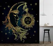 3D Moon Sun Feather G15301 Wallpaper Wall Murals Removable Self-adhesive Honey