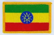 ETHIOPIA ETHIOPIAN FLAG PATCHES backpack PATCH BADGE IRON ON NEW EMBROIDERED