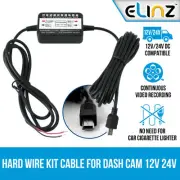 Hard Wire Kit 12V- 5V Adapter Mini USB Power Cord For Dash Cam GPS Tracker truck
