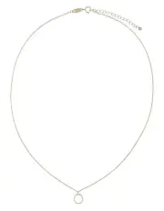 [Mocha] Elly Lou Timeless Initial O Necklace in Silver