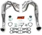 Doug's Headers D329 1-3/4" 4-Tube Full Length Metallic Ceramic Coated Exhaust Header for Chevy II Small Block Chevrolet 62-67