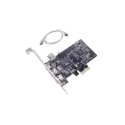 PCIE FireWire Card PCI Ex1 to External IEEE 1394 Adapter Controller 4 Ports