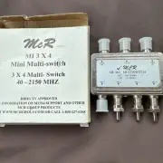 Mini Multi-switch 3 X 4 : 40-2150 Mhz DirectTV Satellite Antenna Coax Cable