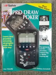 Vintage 90s 1994 Saitek Pro Draw Table Poker Electronic Hand Held Card Game 688