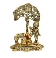 Metal Idol Statue Sculpture Bhagwan Krishna Kahna Indian Décor Decorative A