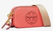 NWT TORY BURCH $298 CORAL CRUSH MILLER MINI CROSSBODY BAG
