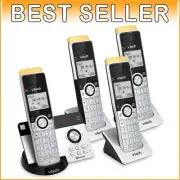 DECT 6.0 Expandable 4-Handset System - 2300 Feet Range & Voice Guided Answering