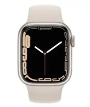 Apple Watch Series 7 - 32GB - Starlight-Aluminum-Sport Band-Starlight - GPS - 41mm - Starlight - Aluminum - Starlight - Sport Band - Rubber - Refurbished (Good Condition)