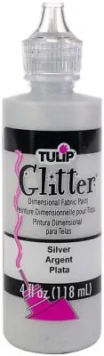 Tulip Dimensional Fabric Paint 4oz Glitter - Silver