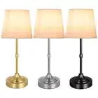 Portable Fabric Shade Desk Lamp USB Rechargeable 2200K Warm Light Night Light #