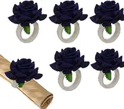 Valentine's Day Napkin Rings | Romantic Napkin Buckle Floral Buckle - Tissue for Banquet Wedding Birthday Dinner Table Decor