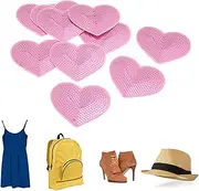 10Pcs Iron on Patches, Pink Heart Lightweight Durable Cotton Wide Application Iron Patches for Shirt Jean Jacket