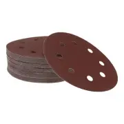 Sandpaper Round 180x180mm 320 Grit 50 Pcs Red Hook & Loop Sanding Sheets