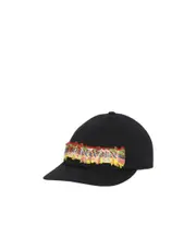 embroidered logo cap 58 Black