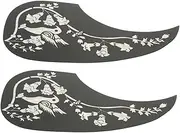 Kisangel 2pcs Decorative Guitar Pickguard Acoustic Guitar Protective Board Scratch Plate with Unique Bird Pattern Design Easy Installation Durable Material