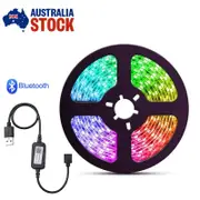 5V USB LED RGB Strip Lights 1M-5M IP65 Waterproof with Bluetooth App Control