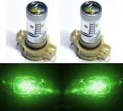 LED 20W PS19W 5201 Green Two Bulbs DRL Daytime Head Light Replacement Show Color