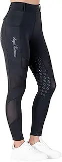 [Royal Horsemen] Highwaist Riding Leggings for Women and Girls - Comfortable Jodhpurs with Silicone Full Seat - with Mobile Phone Pocket and Belt Loops | Size XXS - XXL
