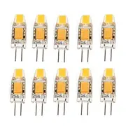 G4 LED Bulbs 2W T3 JC G4 Bi-pin Base LED Bulb AC/DC 12V 15W G4 Halogen Bulb Replacement 0705 COB Light White Warm White 10pcs