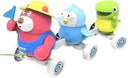 Toddler Toys Push | Pull String Toys for Baby with Music - Developmental Crawling Game with Animal Design for Boys, Birthday to Improve Hand-Eye Coordination & Motor Skills