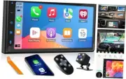 Double-Din Wireless CarPlay Stereo Receiver: Bluetooth Android Auto Car Radio