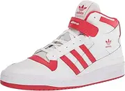 [adidas Originals] adidas Men's Forum Mid Sneaker, White/Vivid Red/White, 13, White/Vivid Red/White, 13