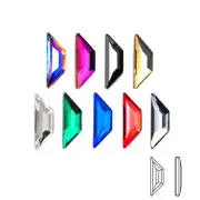 20Pcs Trapeze Rhinestones Glitter Glass Crystal Flat Back Stones Nail Art Beads