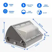 125W 150W LED Wall Pack Light Commercial Security Lamp, Lamp Dusk to Dawn