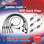 5 x NGK Spark Plugs + Bosch Leads for Volkswagen Caravelle Transporter T4 70 LPG (for: Volkswagen)