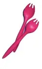 Tupperware Salad Servers Salad Forks in Pink Punch - Picnic Camping BBQ New