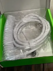 BGMCSUK Amazing Premium Weave USB C Cable Gaming Keyboard 5 feet Coiled White