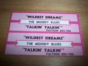 2 Moody Blues Wildest Dreams / Talkin' Talkin' Jukebox Title Strips