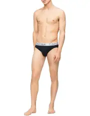 [Calvin Klein] Chromatic Brushed Micro 3 Pack Brief in Black
