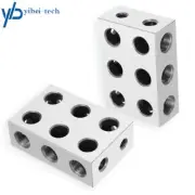 1 Matched Pair Ultra Precision 1-2-3 Blocks 11 Holes .0002" Machinist 123 Jig