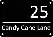 Custom House Number and Street Name Address Sign Plaque Business Address (With Self-Adhesive at Back, 20X30CM)