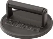 Cuisinart 6.5" Cast Iron Burger Press – Heavy-Duty Smashed Burger Tool for BBQ,