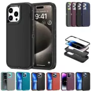 For iPhone 16 15 14 13 12 11 Pro Max 16e Case Heavy Duty Shockproof Rugged Cover