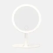 TALOMON LED Makeup Mirror with Touch Screen, Portable, Lighted Vanity Mirror for Home and Office,Magnifying Glass Available (White Zoom Function, orbicular)