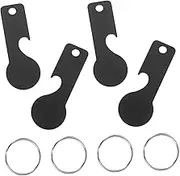 Angoily 4Pcs Shopping Trolley Token Key Chain Portable Hanging Opener Elegant Cart Remover Compact and Easy to Use Shopping Accessory for Daily Life