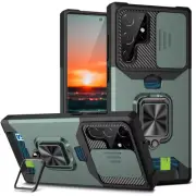 For Samsung S23 S22 A13 A32 A72 A52S Magnetic Stand Hybrid Card Slot Case Cover