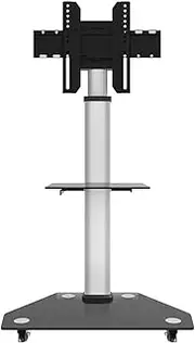 Mobile TV Stand TV Mounts, Stands & Turntables TV Mount Stands TV Cart Floor Stand TV Trolley with Swivel Height Adjustable Bracket 30"-80" Office Home Display,