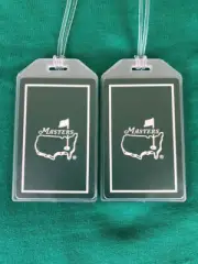 THE MASTERS CUSTOM LUGGAGE TAGS - AUGUSTA GA - SET of TWO - BAG NAME TRIP ID