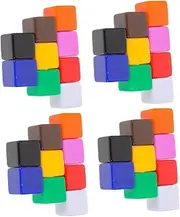 Toyvian 60pcs Unfinished Acrylic Dice Blank Dice Blocks for DIY Crafts Educational Props Story Cubes Creative Game Supplies for Family and Party Fun