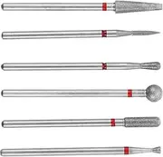 PACKOVE Professional Nail Polishing Head Set 6pc Grinding Head Set Nail Bit Accessories Manicure Grinding Tool Kit