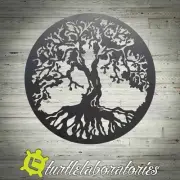 Decorative Tree of Life Plasma Cut Metal Wall Art Hanging Home Decor