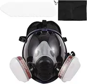 Daseeme Gases Mask Sprays Paint Anti-formaldehyde Activated Carbon Mask Silicone Full Face Breathable Safety Full Face Shield Clear Protective Face Cover