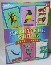 EeBoo Beautiful World Animal Kingdom 46 Flash Cards 2 parent Cards New