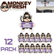 12 packs Monkey Fresh Hanging Car Air Freshener JDM Squash Scent cs-x3